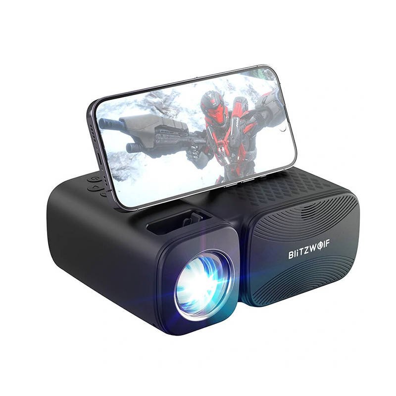 BlitzWolf BW-V3 Mini LED projektorius, Wi-Fi + Bluetooth (juodas)