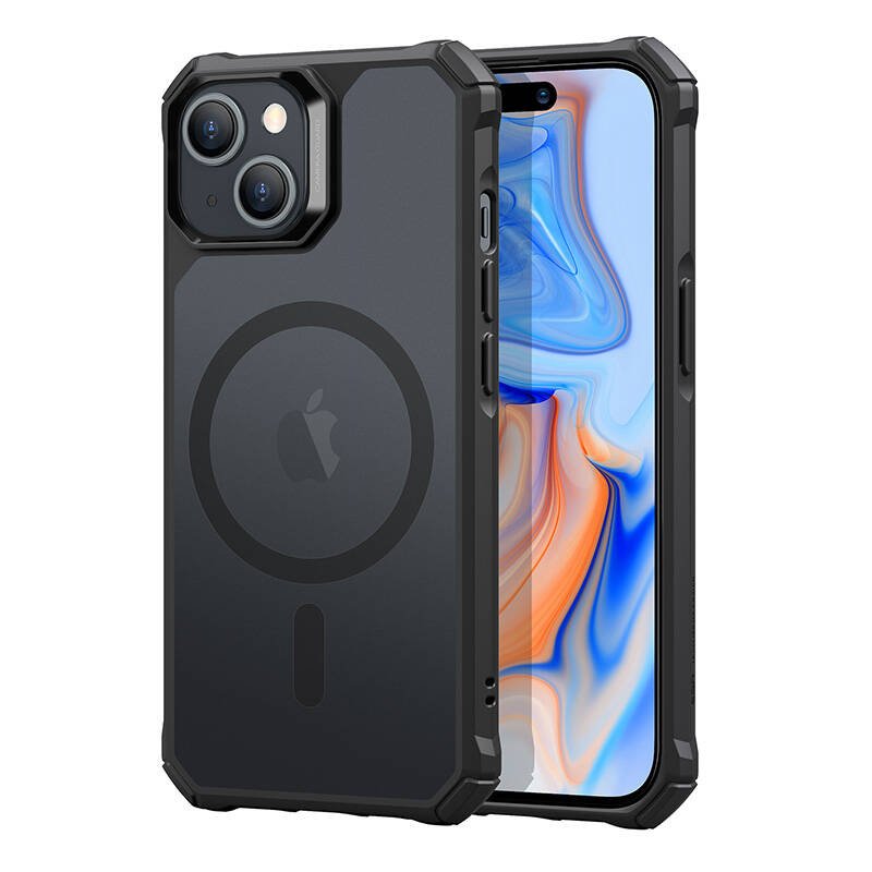Dėklas ESR Air Armor, skirtas iPhone 15 Plus, Magsafe (juodas)
