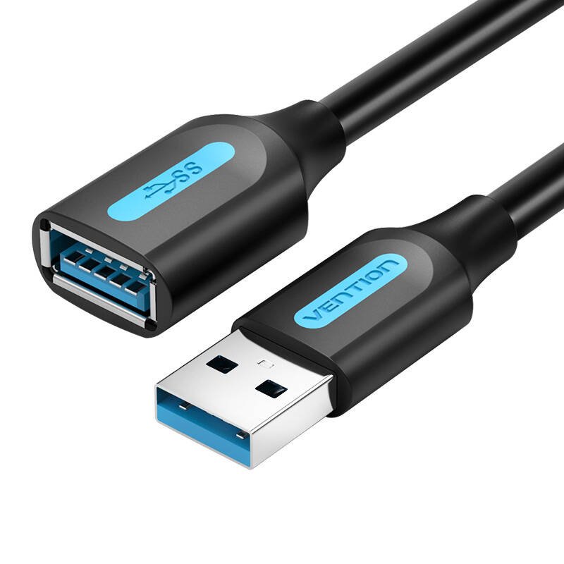Pratęsimo kabelis USB 3.0 male į female Vention CBHBI 3m (Juodas)