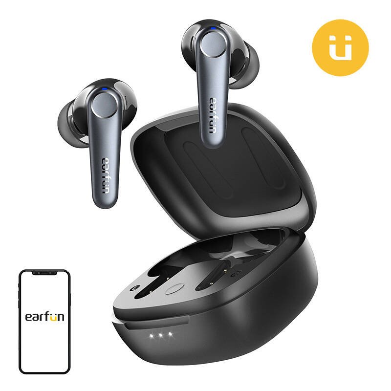 Belaidės ausinės TWS EarFun Air Pro 3, ANC (juodos spalvos)