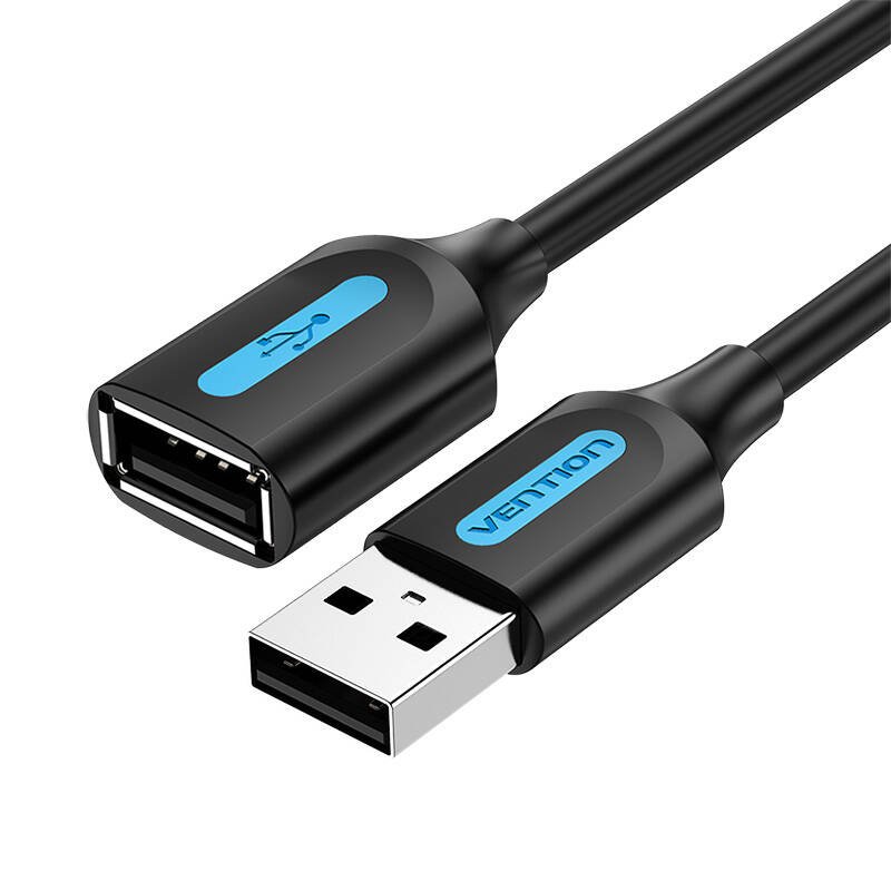 Pratęsimo kabelis USB 2.0 male į female Vention CBIBF 1m (Juodas)