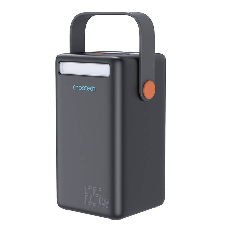 Mini saulės jėgainė Choetech B664, išorinė baterija 50000 mAh, 65 W (juodas)