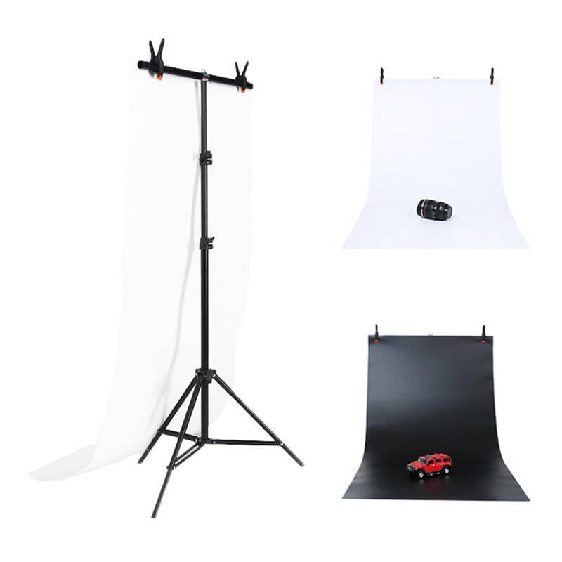 Fotostudijos fono tvirtinimas Puluz 70x200cm + fono uždangalai 2 vnt DCA0976