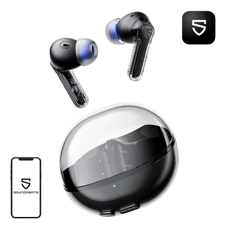 Ausinės Soundpeats Clear (juodos spalvos)