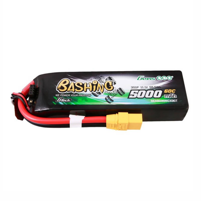 Baterija GensAce 5000 mAh 11,1 V 60C 3S1P su XT90 jungtimi