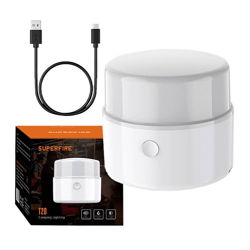 Superfire T20 stovyklavimo lempa, 180 lm, USB