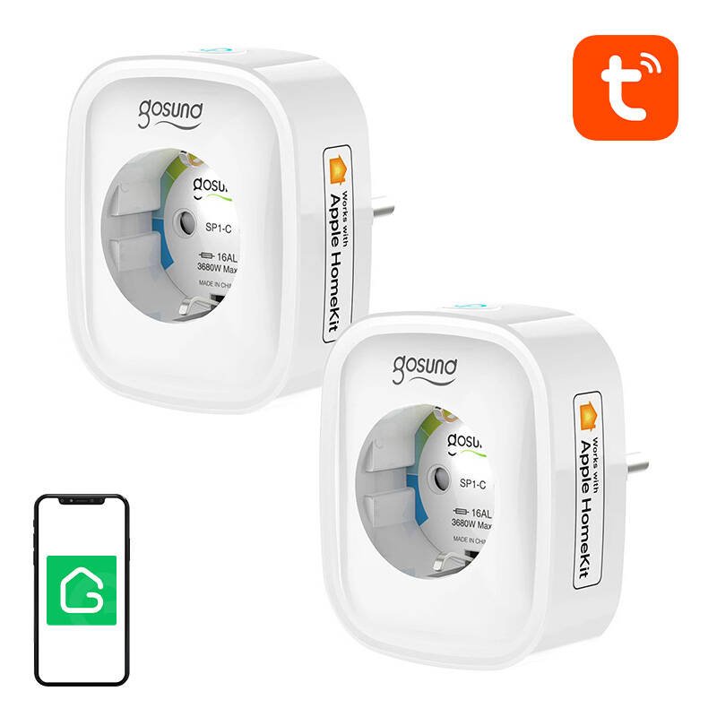 Išmanioji WiFi rozetė Gosund SP1-H (2 vnt.) (HomeKit) 16A