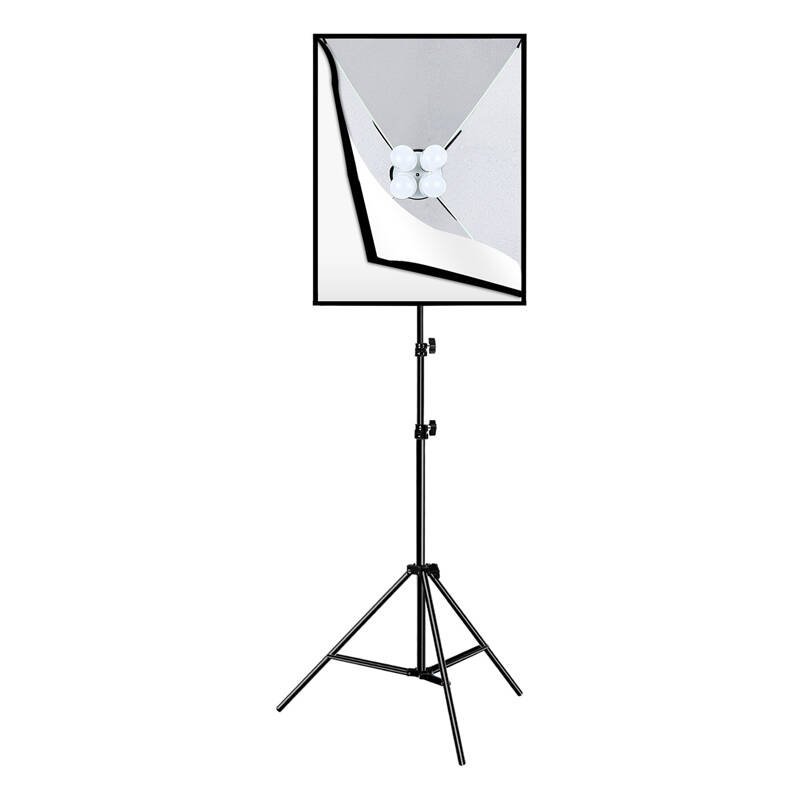 Studijos rinkinys Puluz softbox 50x70cm, trikojis, LED lemputė 4 vnt PU5071EU