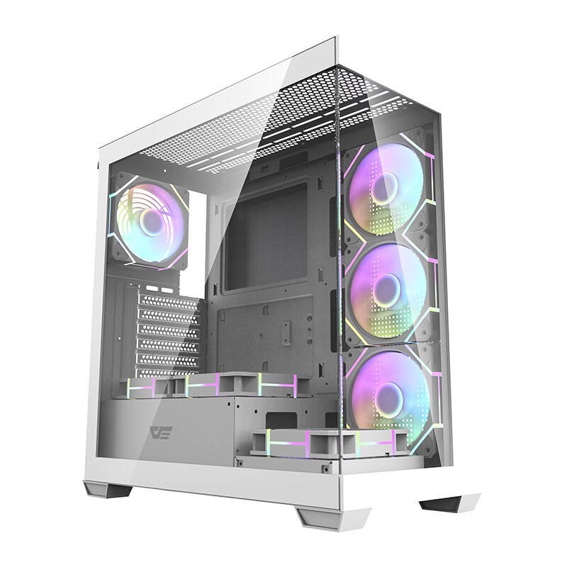 Kompiuterio korpusas Darkflash DS900 (baltas) + 7 ARGB ventiliatoriai