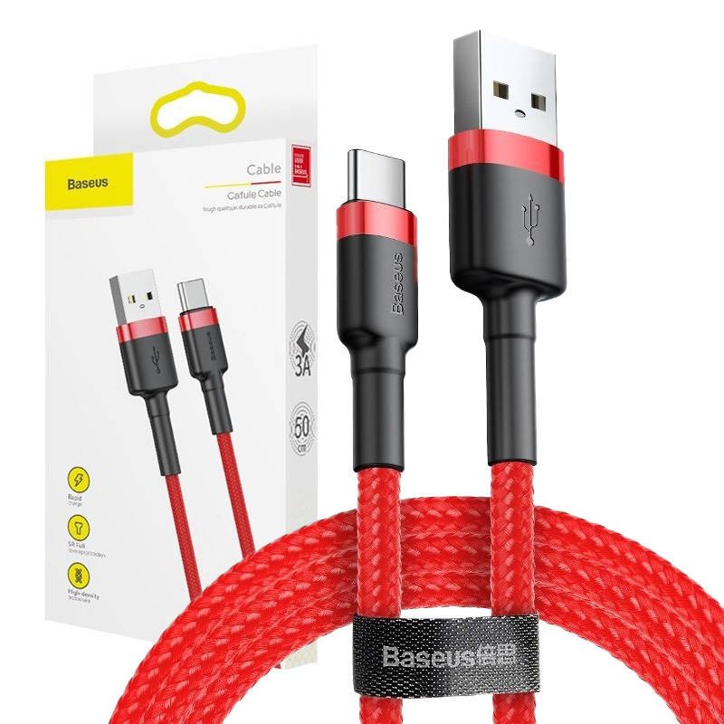 Baseus Cafule USB-C kabelis 2A 3 m (raudonas)