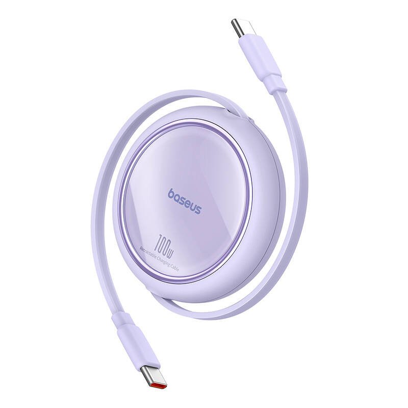 Kabelis USB-C į USB-C Baseus Free2Draw, PD, 100 W, 1 m (violetinis)