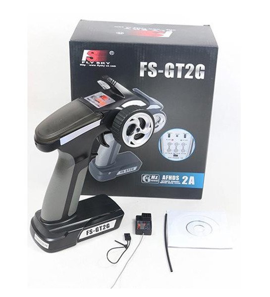 Siųstuvas FlySky FS-GT2G-220 + imtuvas FS-A3 rinkinys, 3 kanalai AFHDS