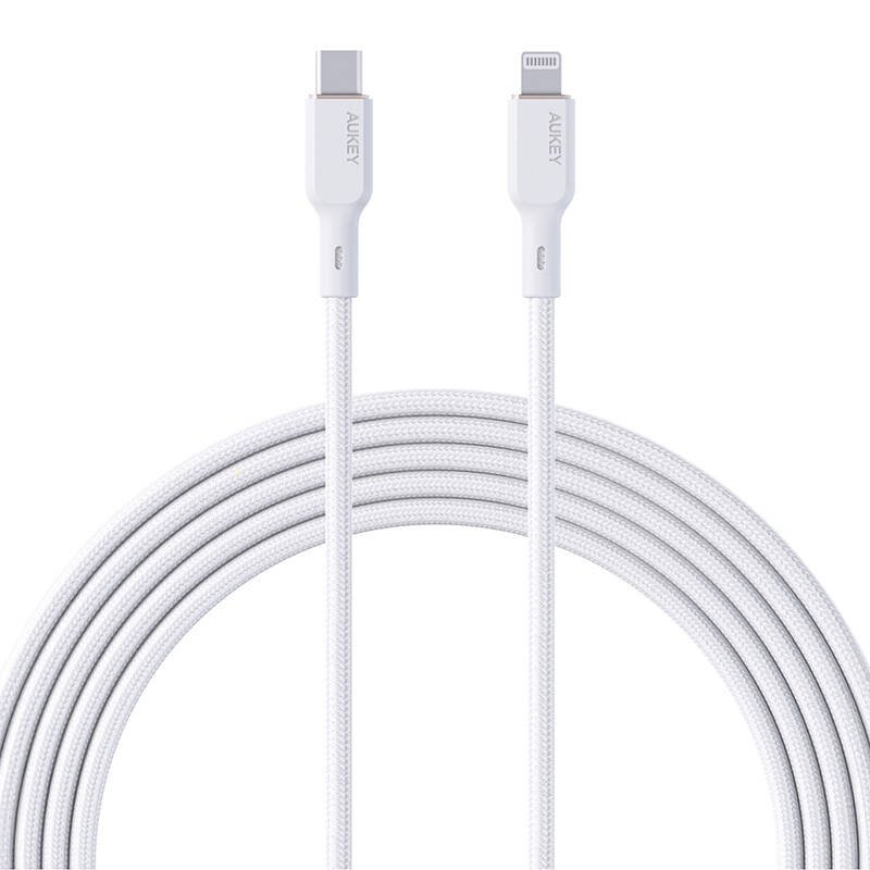 Kabelio Aukey CB-NCL2 USB-C į Lightning 1,8 m (baltas)