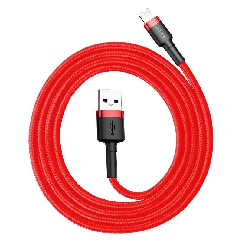 Baseus Cafule USB Lightning 1,5 A 2 m kabelis (raudonas)
