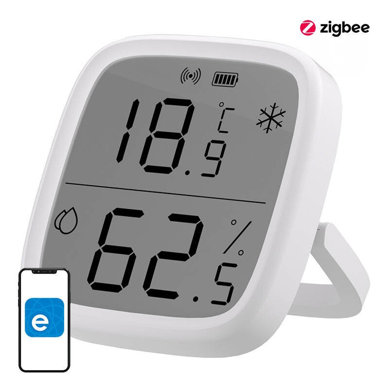 Išmanusis temperatūros ir drėgmės jutiklis ZigBee su LCD Sonoff SNZB-02D