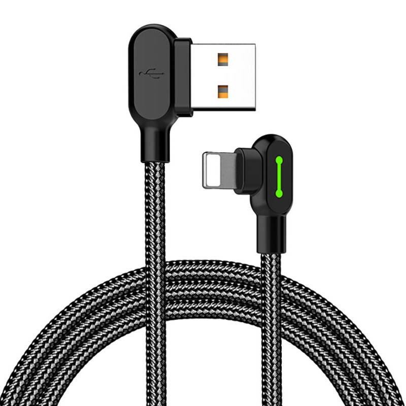 USB ir Lightning kabelis Mcdodo CA-4673, kampinis, 1,8 m (juodas)