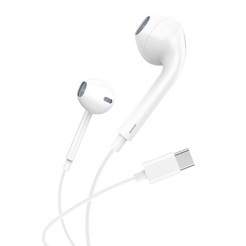 Laidinės ausinės į ausis Foneng T15, USB-C, 1,2 m (baltos spalvos)