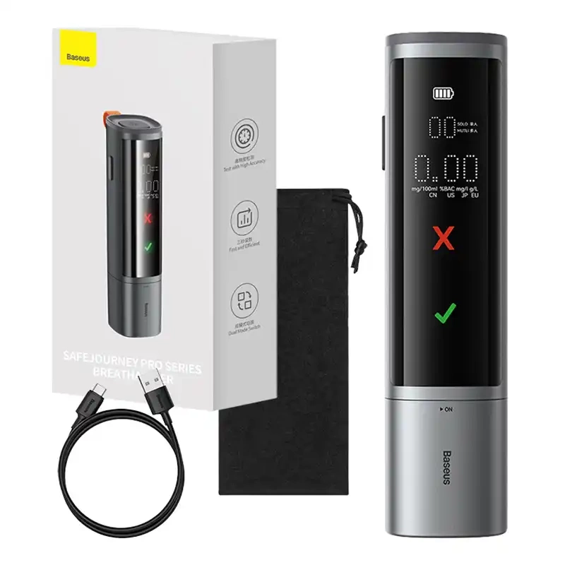 Elektroninis alkotesteris Baseus SafeJourney Pro (pilkas)