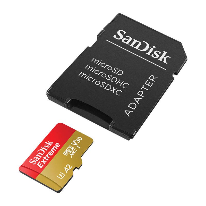 Atminties kortelė SANDISK EXTREME microSDXC 128 GB 190/90 MB/s UHS-I U3 ActionCam (SDSQXAA-128G-GN6AA)