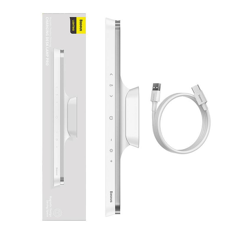 Baseus Magnetic Stepless Lamp Pro su lietimui jautriu valdymu (balta)