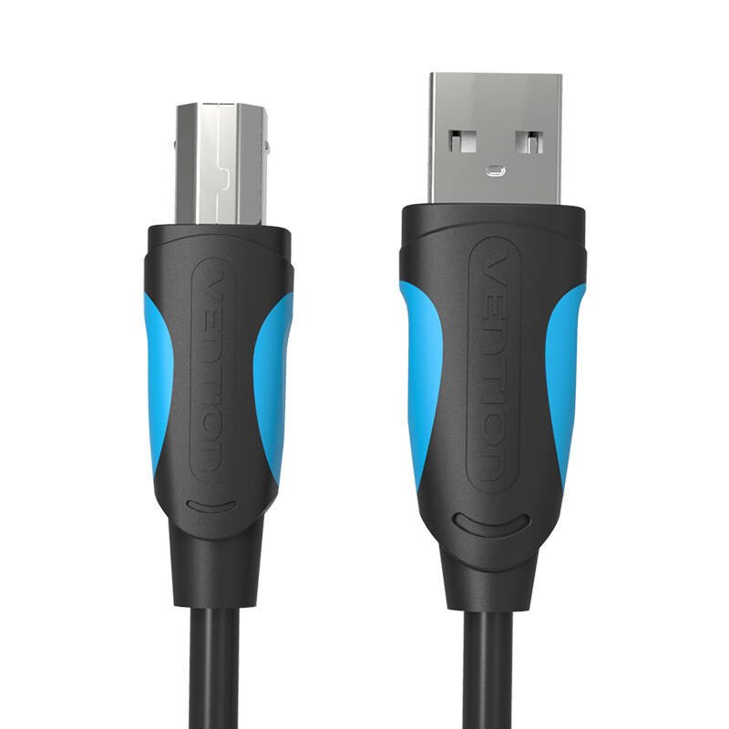 USB 2.0 A į USB-B spausdintuvo kabelis Vention VAS-A16-B100 1m (Juodas)
