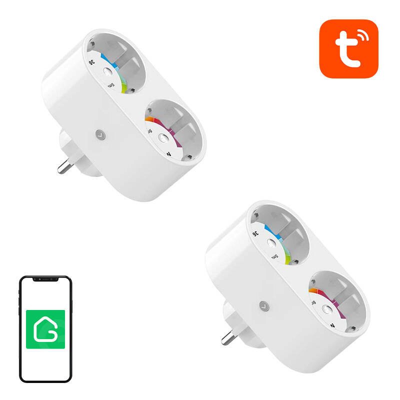 Gosund SP211 dvigubas WiFi išmanusis kištukas, 2 vnt 3500W (dvipakis) Tuya