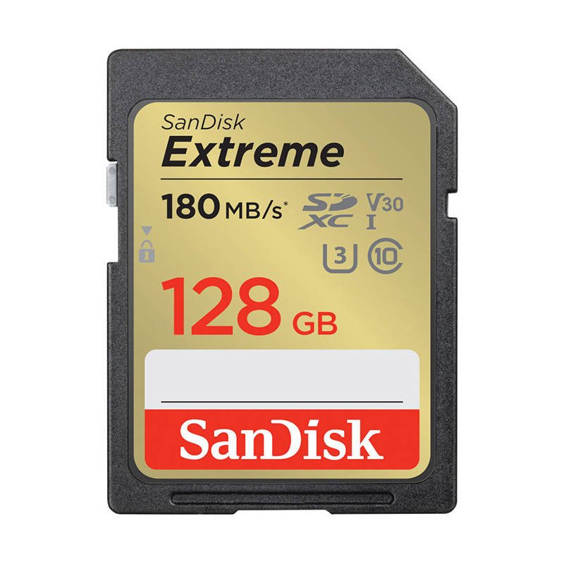 Atminties kortelė SANDISK EXTREME SDXC 128 GB 180/90 MB/s UHS-I U3 (SDSDXVA-128G-GNCIN)