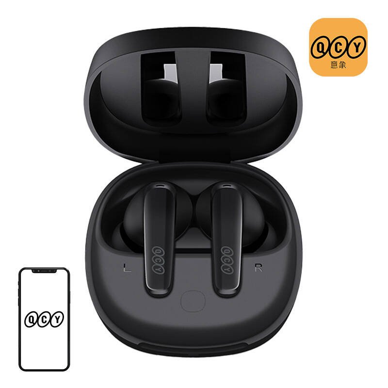 Belaidės ausinės TWS QCY T13x (juodos spalvos)