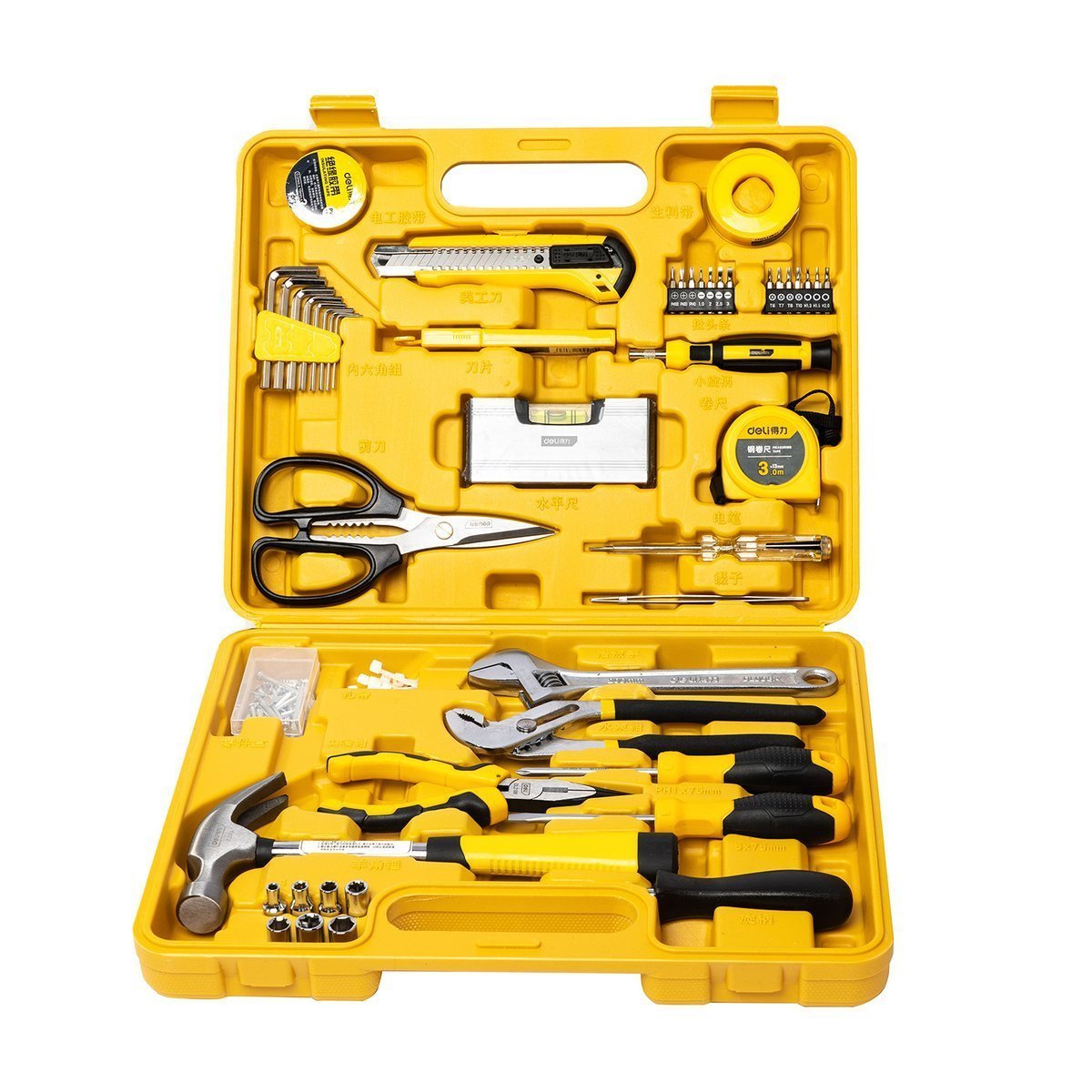 Namų įrankių rinkinys 48 vnt. Deli Tools EDL1048J