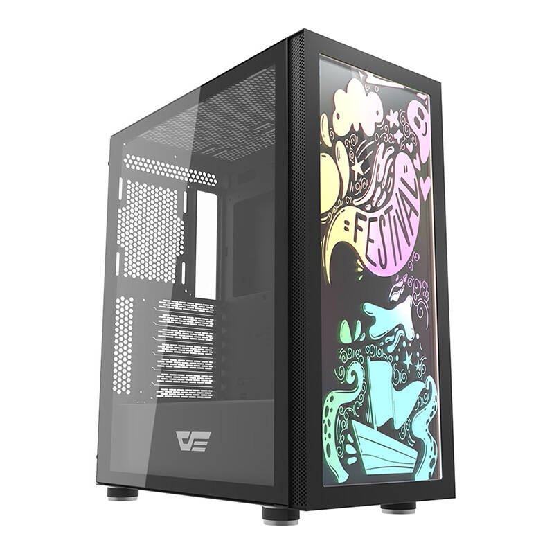 Kompiuterio korpusas Darkflash DK210 Graffiti (juodas)
