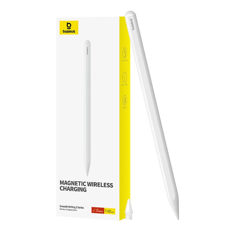 Aktyvusis rašiklis Baseus Smooth Writing Series su belaidžiu įkrovimu (baltas)