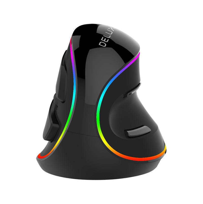 Laidinė vertikali pelė Delux M618Plus 4000 DPI RGB