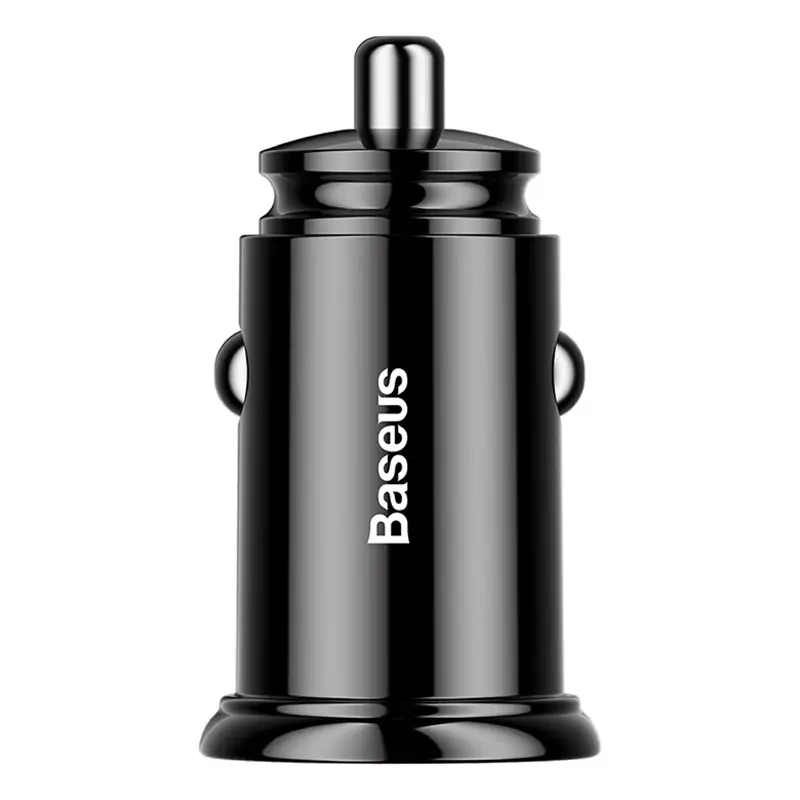 Baseus žiedinis 2xUSB QC3.0 5A 30W automobilinis įkroviklis (juodas)