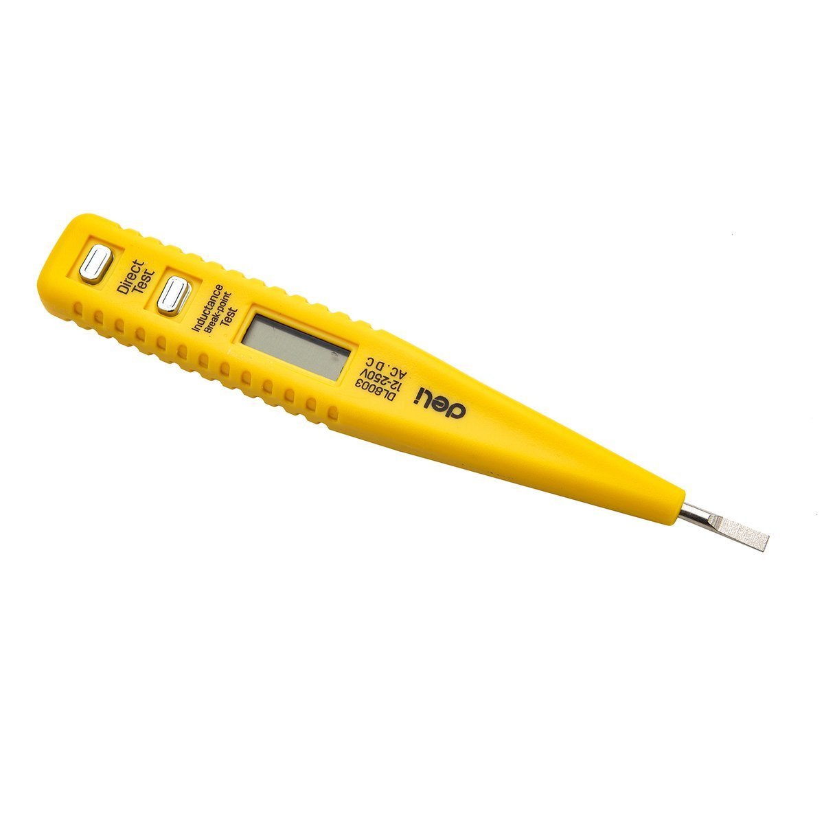 Įtampos testeris 12–250V Deli Tools EDL8003 (geltonas)