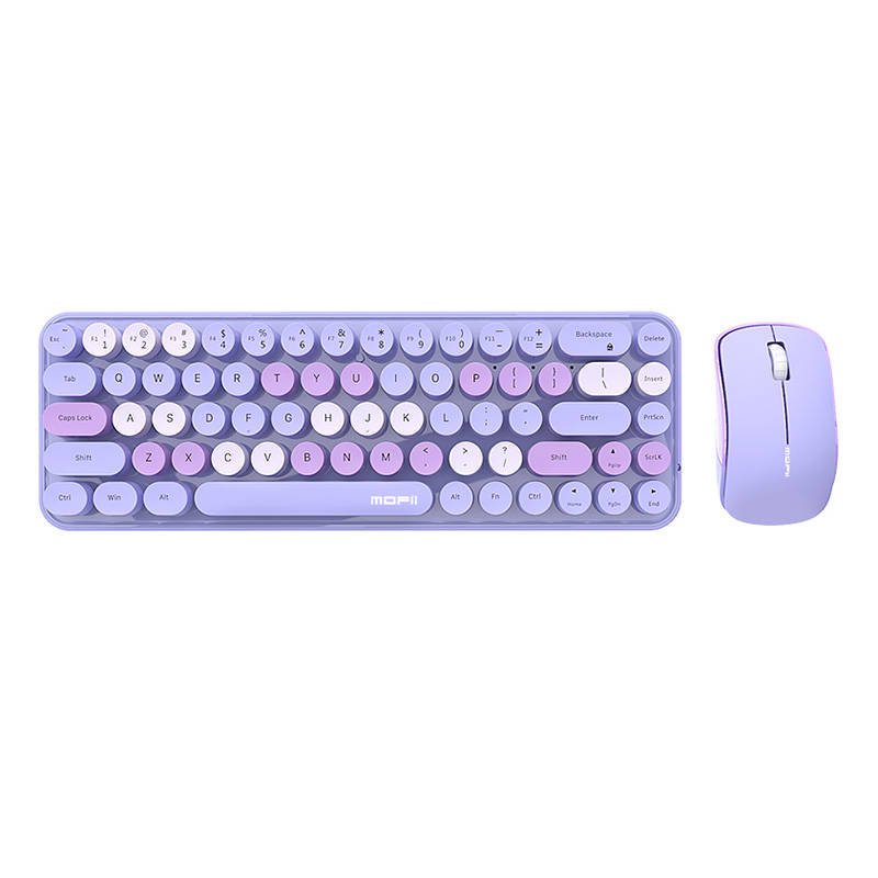 Belaidė klaviatūros ir pelės rinkinio MOFII Bean 2.4G (violetinė)