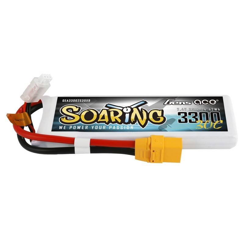 Baterija Gens Ace Soaring 3300 mAh 7,4 V 30C 2S1P XT90