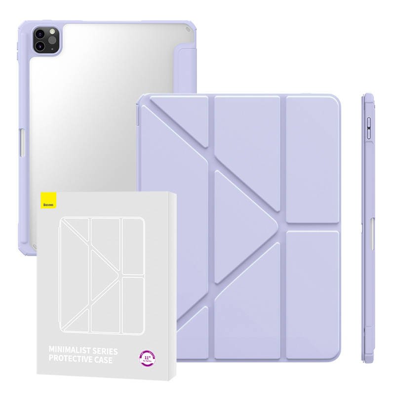 Apsauginis dėklas Baseus Minimalist, skirtas iPad Pro (2018/2020/2021/2022) 11 colių (fioletine)