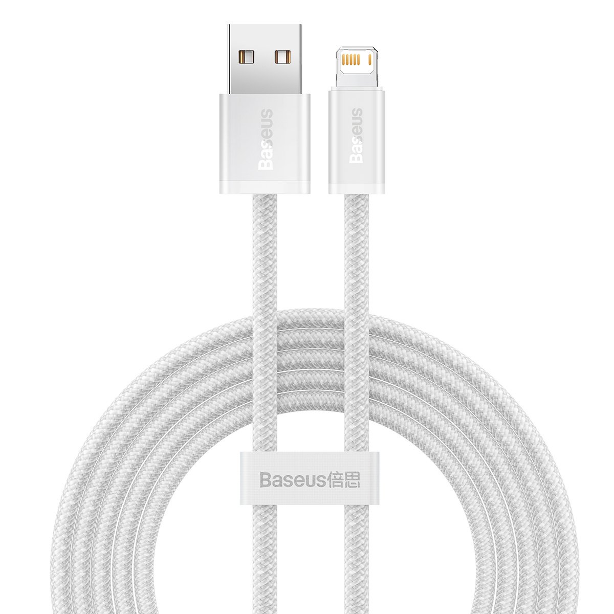 Baseus Dynamic USB ir Lightning kabelis, 2,4 A, 2 m (baltas)