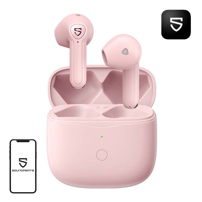 Ausinės TWS Soundpeats Air 3 (rožinės spalvos)