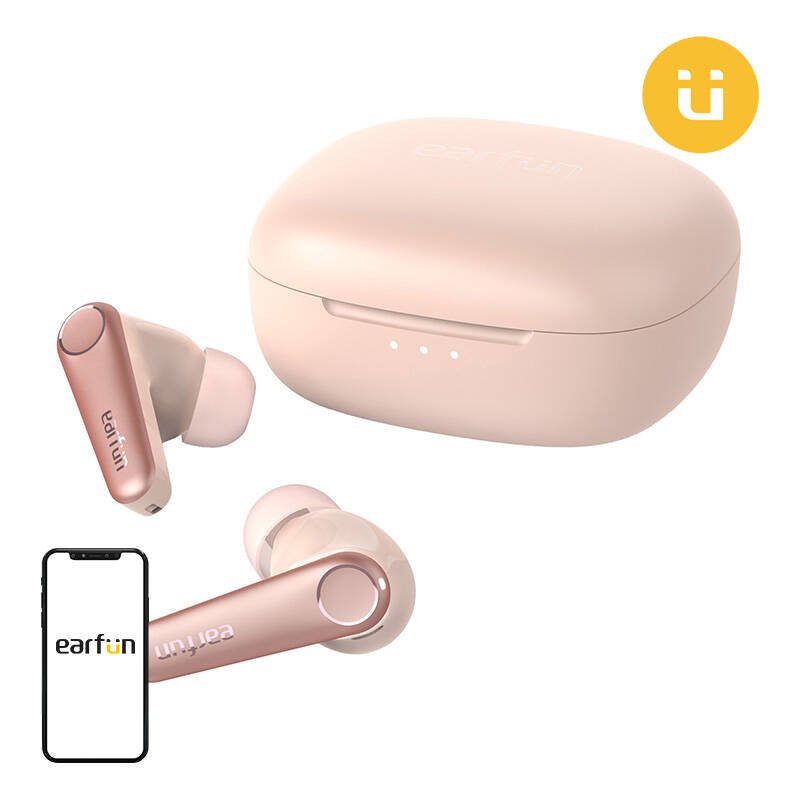 Ausinės TWS EarFun Air Pro 3, ANC (rožinės spalvos)