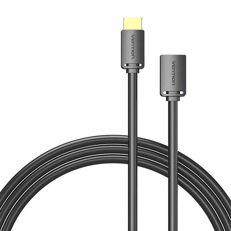 HDMI 2.0 Male į HDMI 2.0 Female pratęsimo kabelis Vention AHCBD 0,5m, 4K 60Hz (juodas)