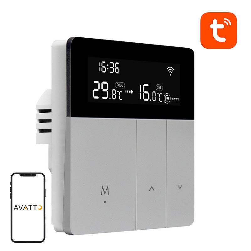 Išmanusis CWU boilerio termostatas Avatto WT50 3A WiFi TUYA