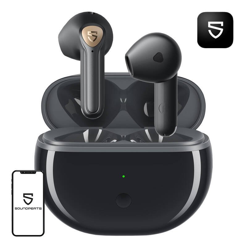 Ausinės Soundpeats Air 3 Deluxe HS TWS (juodos spalvos)