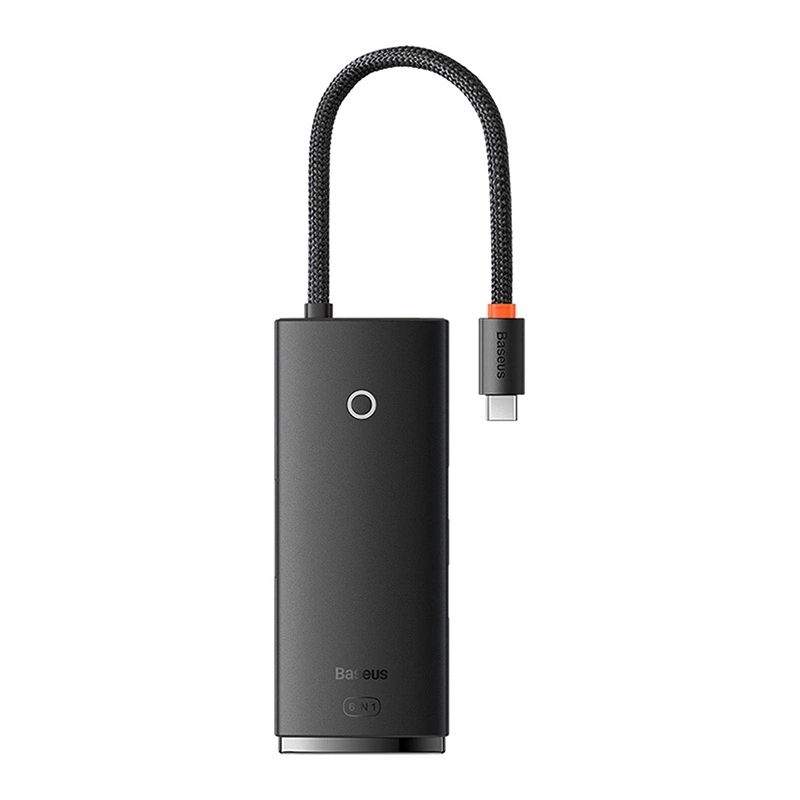 Hub Baseus OS Lite 6-port (Type-C į HDMI+USB3.0*2+PD+SD/TF) (juodas)