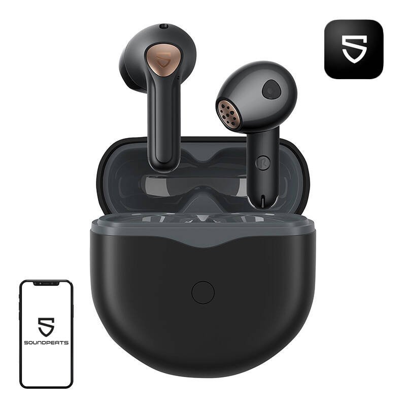 Ausinės TWS Soundpeats Air 4 (juodos spalvos)