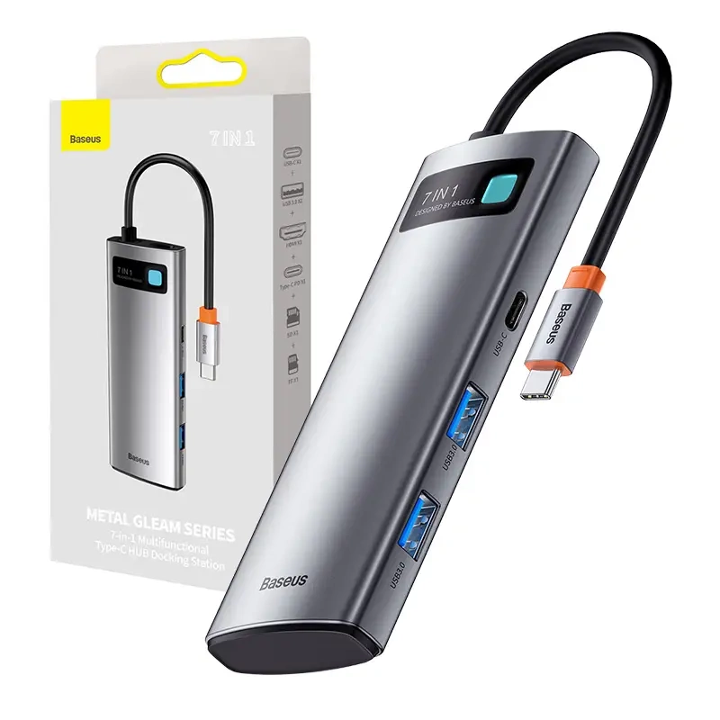 Baseus Hub adapteris 7in1, USB-C į 2x USB 3.0 + HDMI + USB-C PD