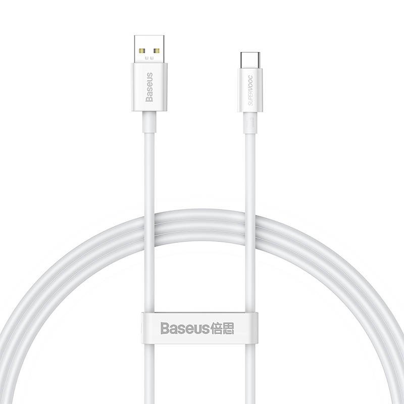 Baseus Superior serijos kabelis USB į USB-C, 65W, PD, 1 m (baltas)