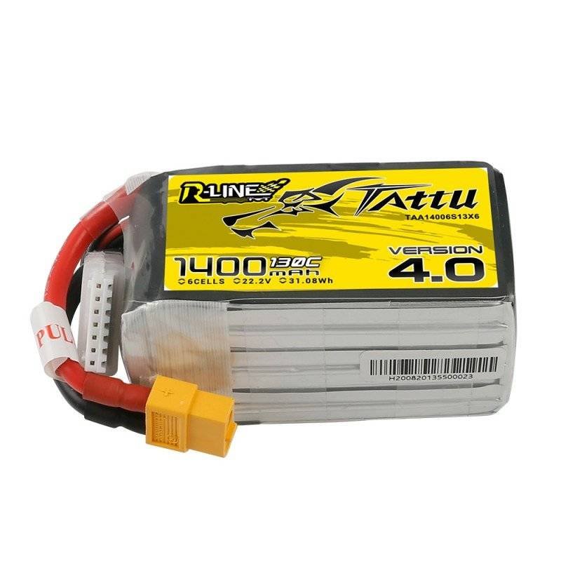 Tattu R-Line 4.0 akumuliatorius 1400mAh 22.2V 130C 6S1P XT60