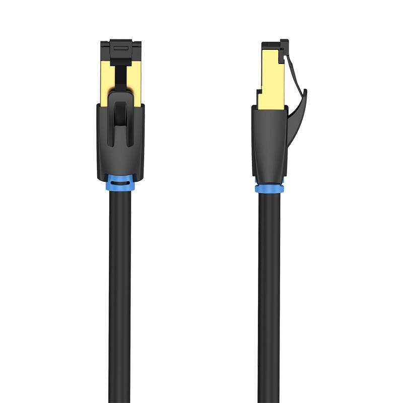 Tinklo kabelis CAT8 SFTP Vention IKABK RJ45 Ethernet 40Gbps 8m juodas
