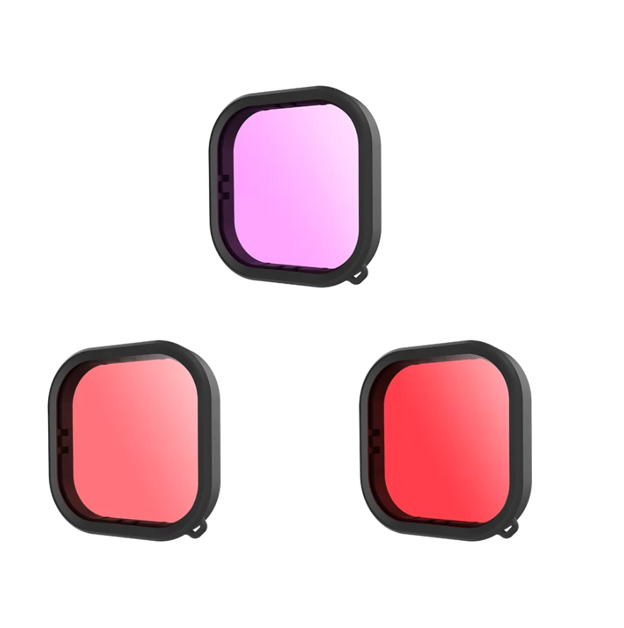 Objektyvų vandeniui filtras rinkinys Telesin GoPro Hero 9 / Hero 10 / Hero 11 / Hero 12 (GP-FLT-904)